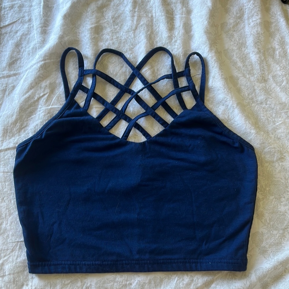 EARTHBOUND strappy crop top 💙 color: cobalt blue 💙size: S 💙